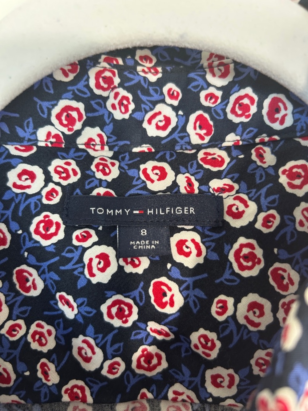 Tommy Hilfiger Navy Sleeveless Floral Shirt Dress - Picture 3 of 5